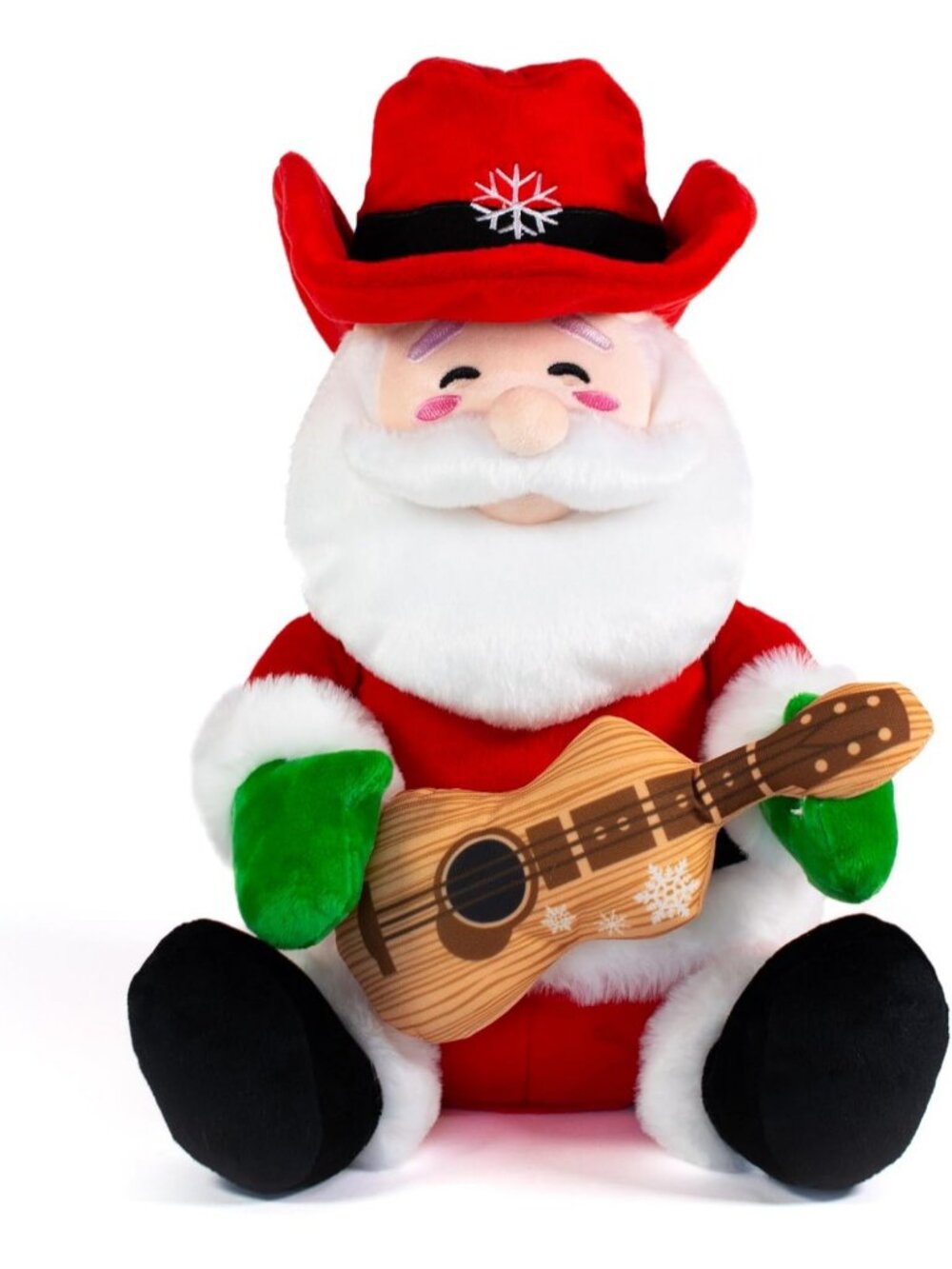 Animated Musical Cowboy Santa Plush Toy | 12” Soft Christmas Decor Gift